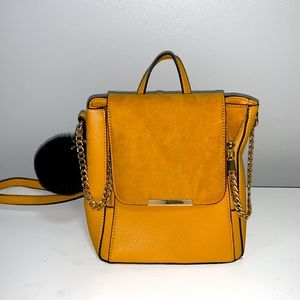 ALDO Mini-Backpack, Mustard Yellow